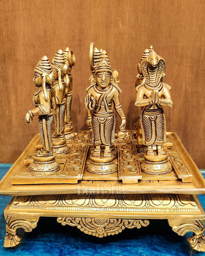 Brass Navgraha idols abhishekam base 8.5"