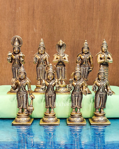 Brass Navgraha idols abhishekam base 8.5"