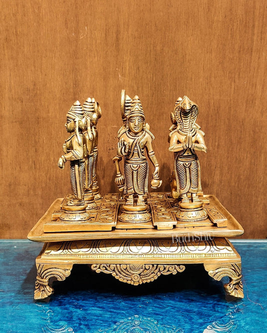 Brass Navgraha idols abhishekam base 8.5"