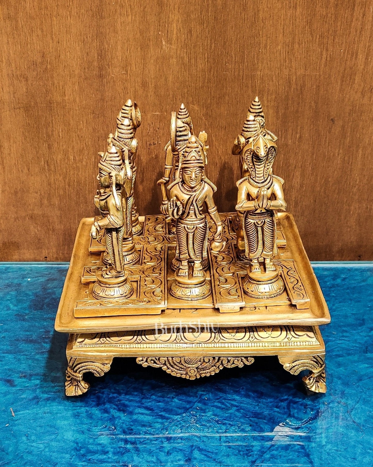 Brass Navgraha idols abhishekam base 8.5"