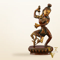 Brass Nepalese Style Dancing Shiva Statue - 9.5 Inch