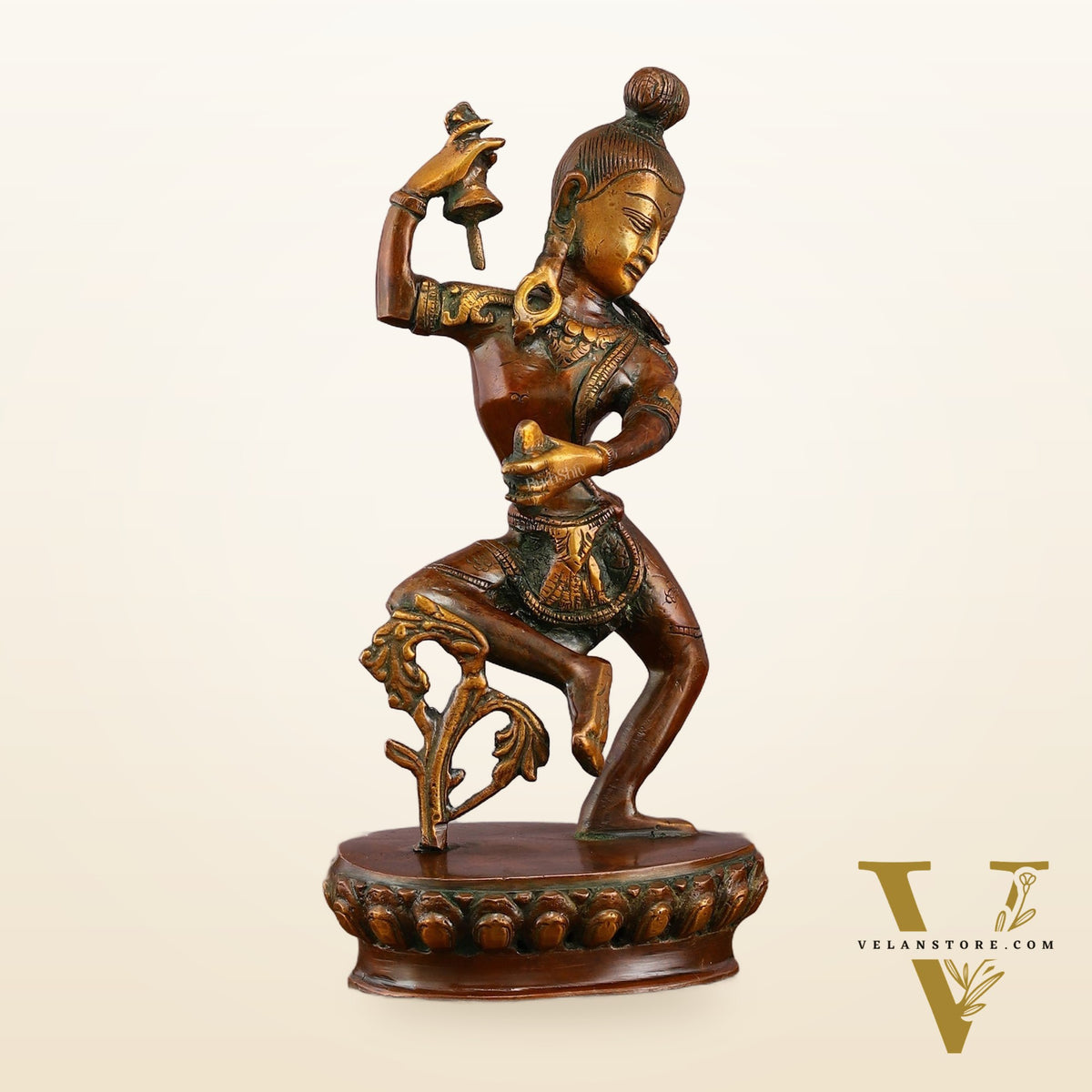 Brass Nepalese Style Dancing Shiva Statue - 9.5 Inch