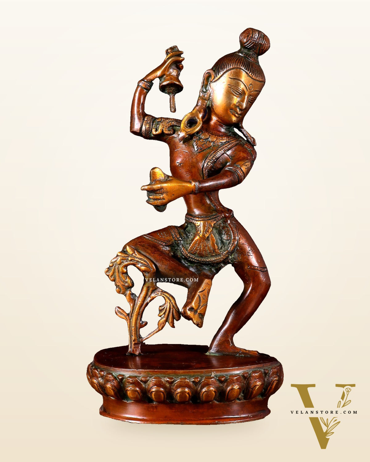 Brass Nepalese Style Dancing Shiva Statue - 9.5 Inch