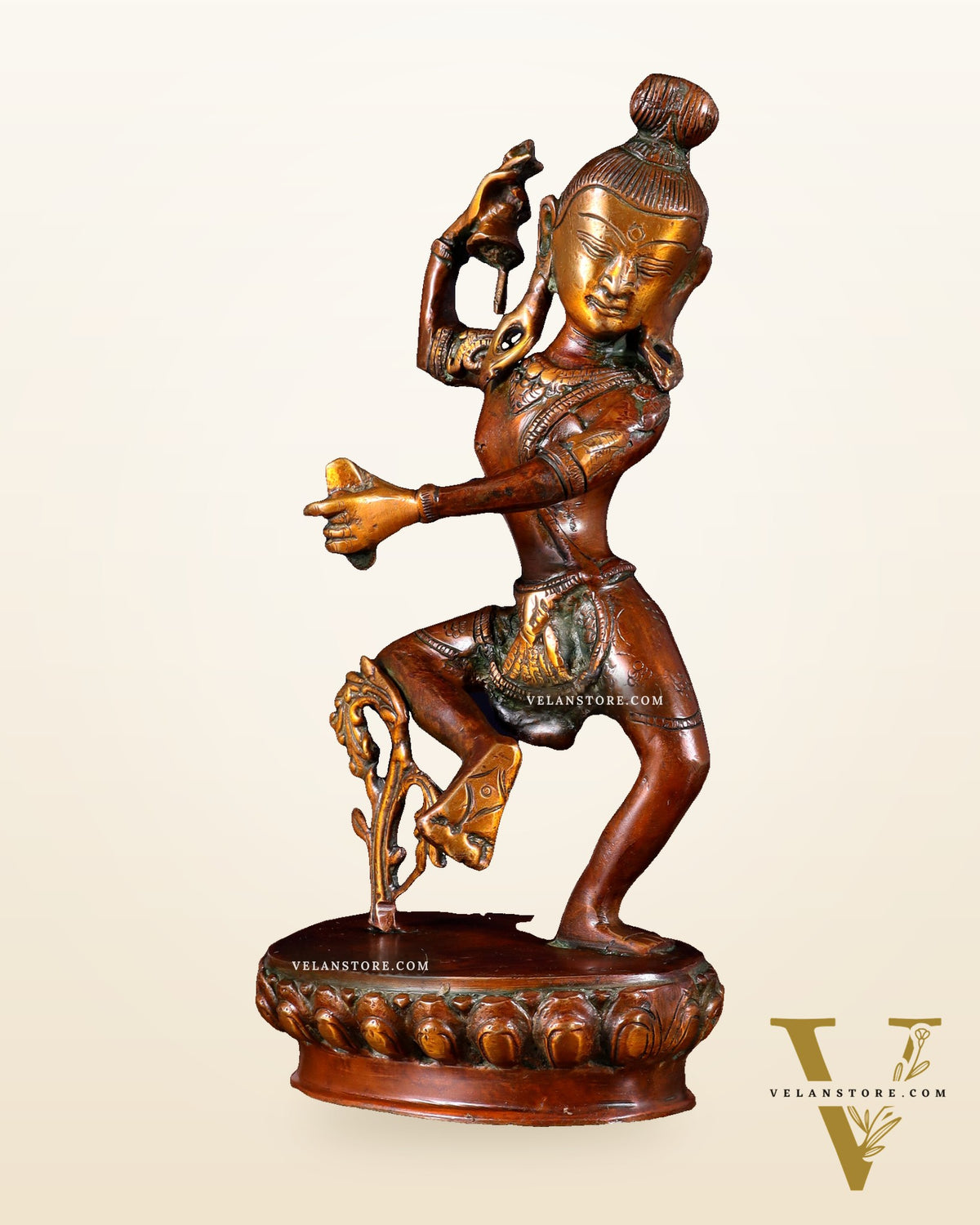 Brass Nepalese Style Dancing Shiva Statue - 9.5 Inch