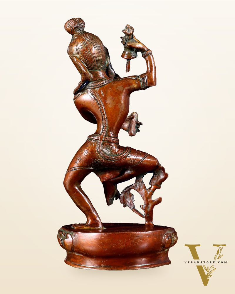 Brass Nepalese Style Dancing Shiva Statue - 9.5 Inch