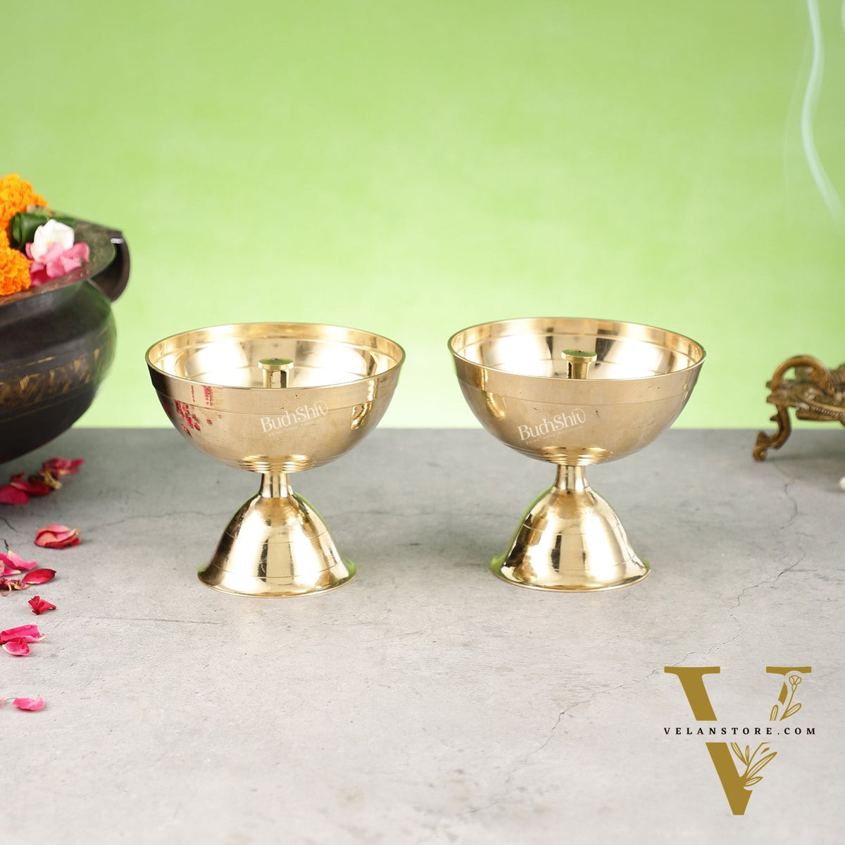 Brass oil diya Lamp 4"