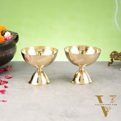 Brass oil diya Lamp 4"