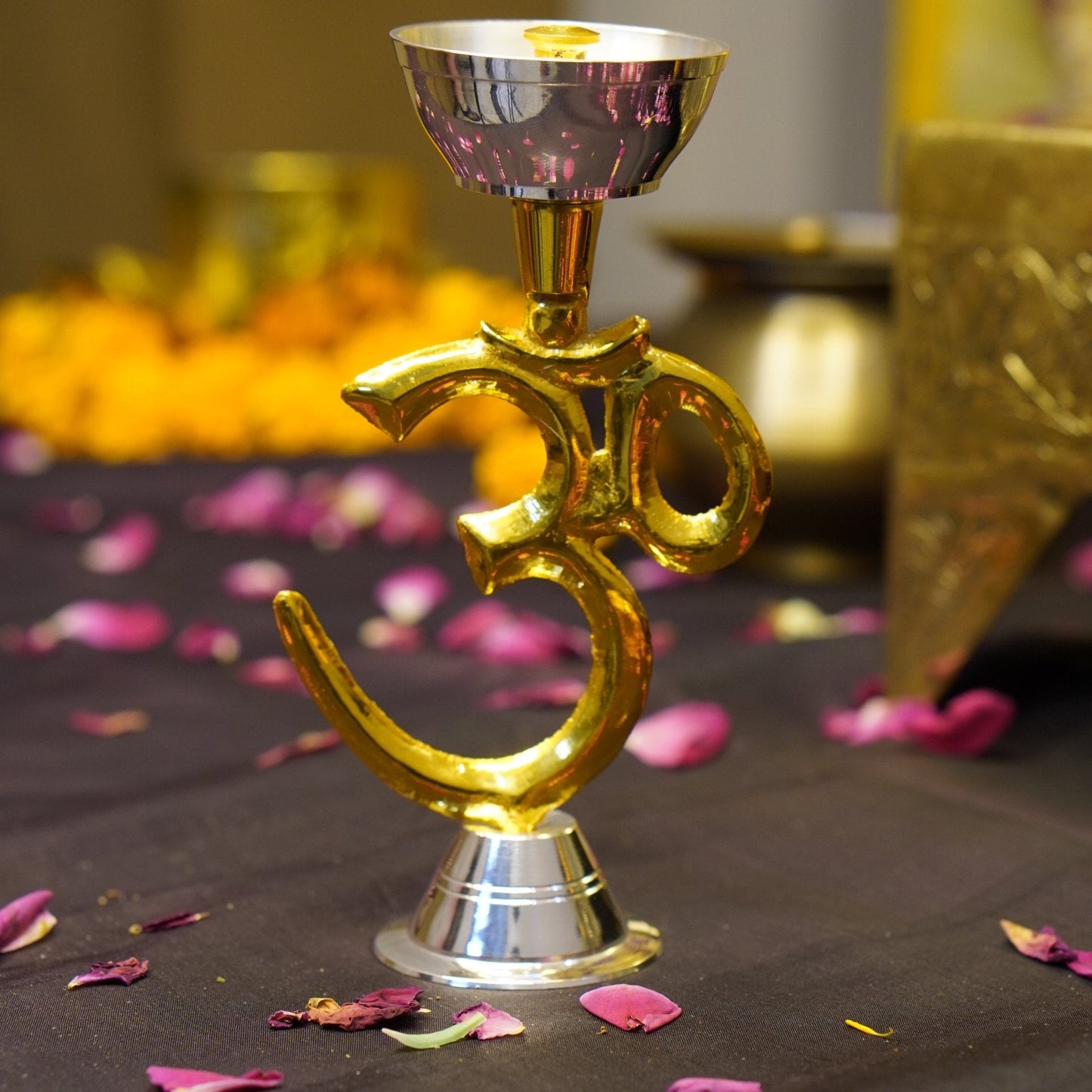 Brass Om Oil Lamp [Deepak]