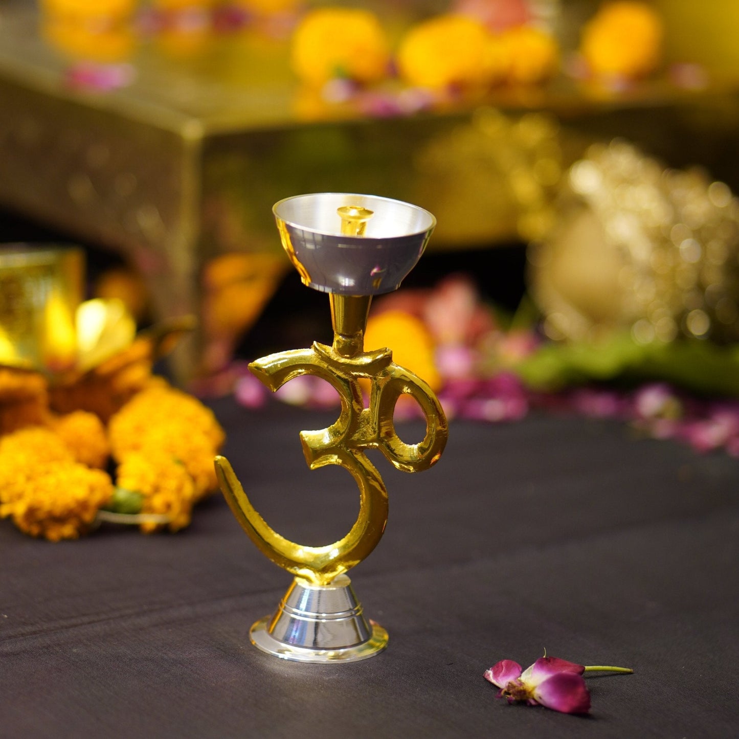 Brass Om Oil Lamp [Deepak]