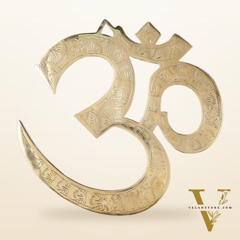 Brass Om Wall hanging 10"