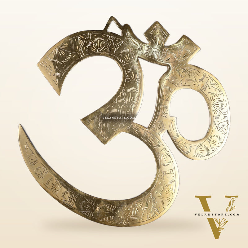 Brass Om Wall hanging 10"