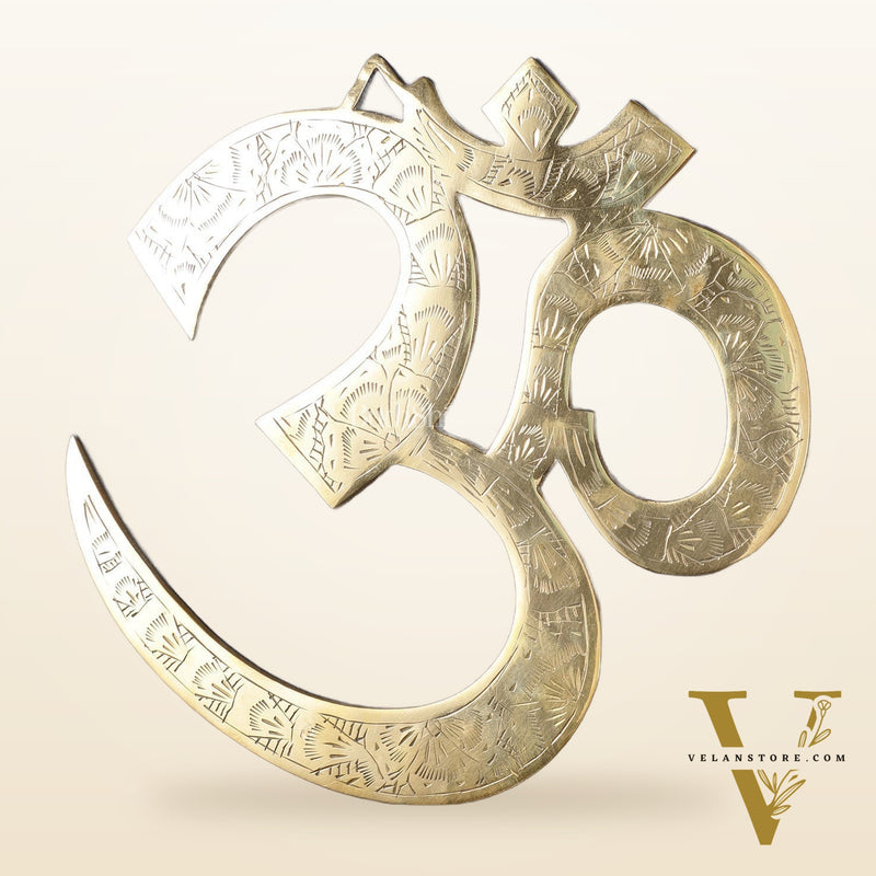 Brass Om Wall hanging 10"