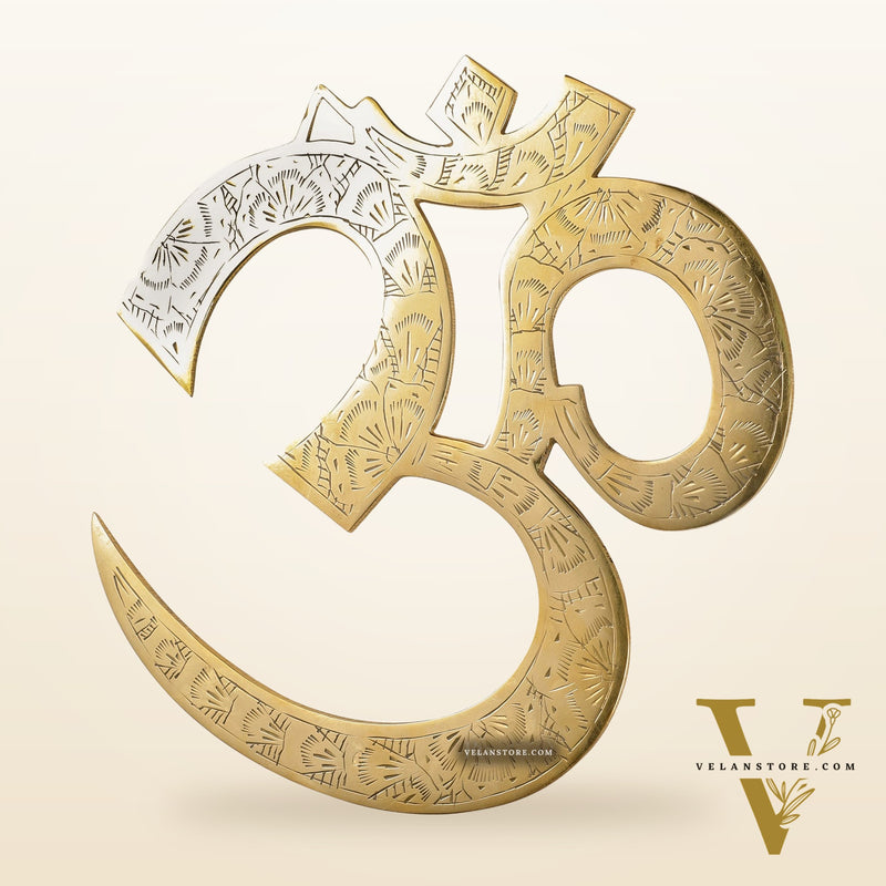 Brass Om Wall hanging 10"