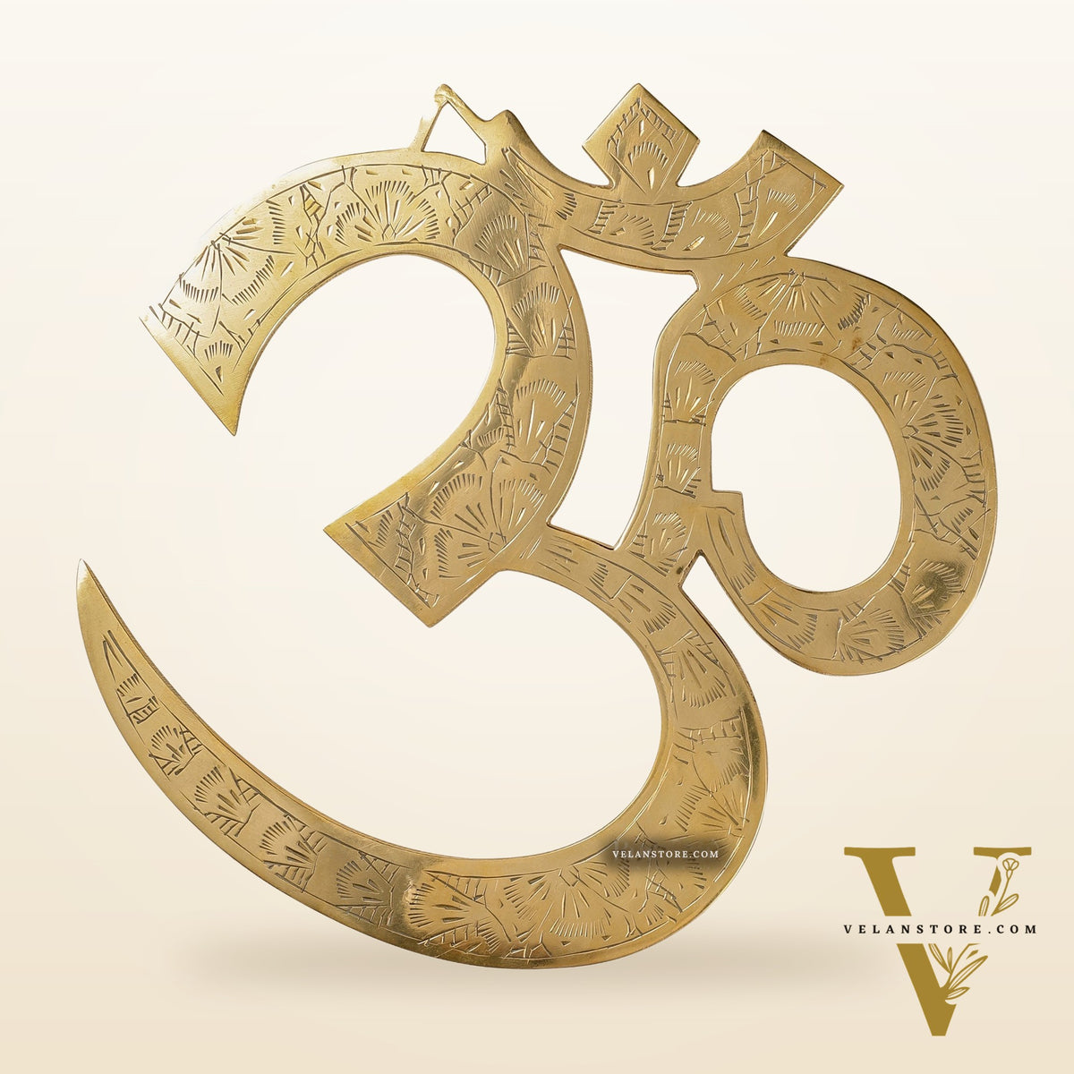 Brass Om Wall hanging 10"