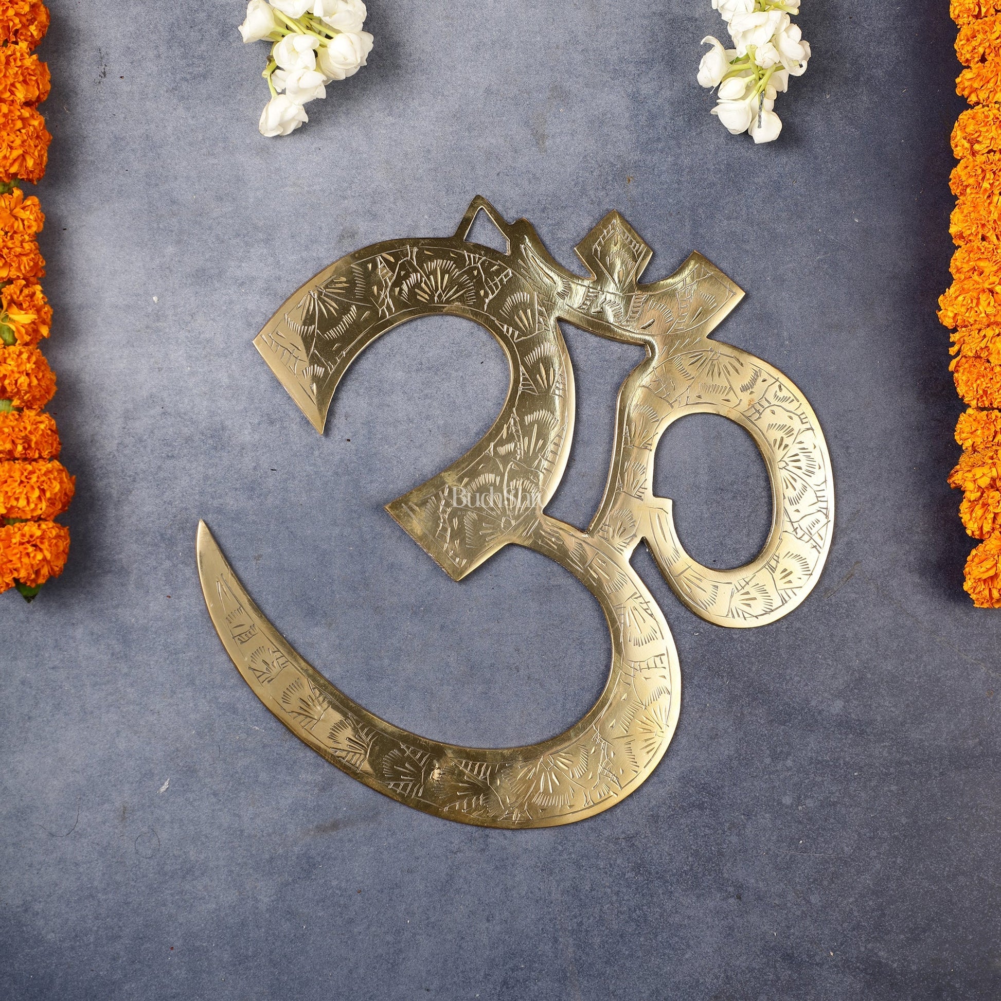 Brass Om Wall hanging 10"
