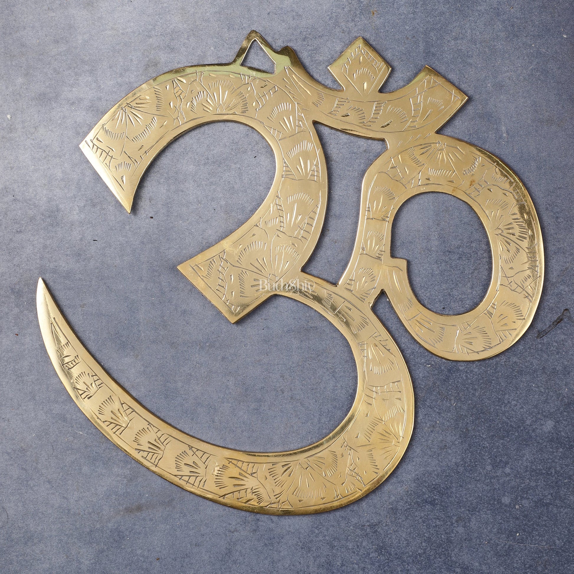 Brass Om Wall hanging 10"