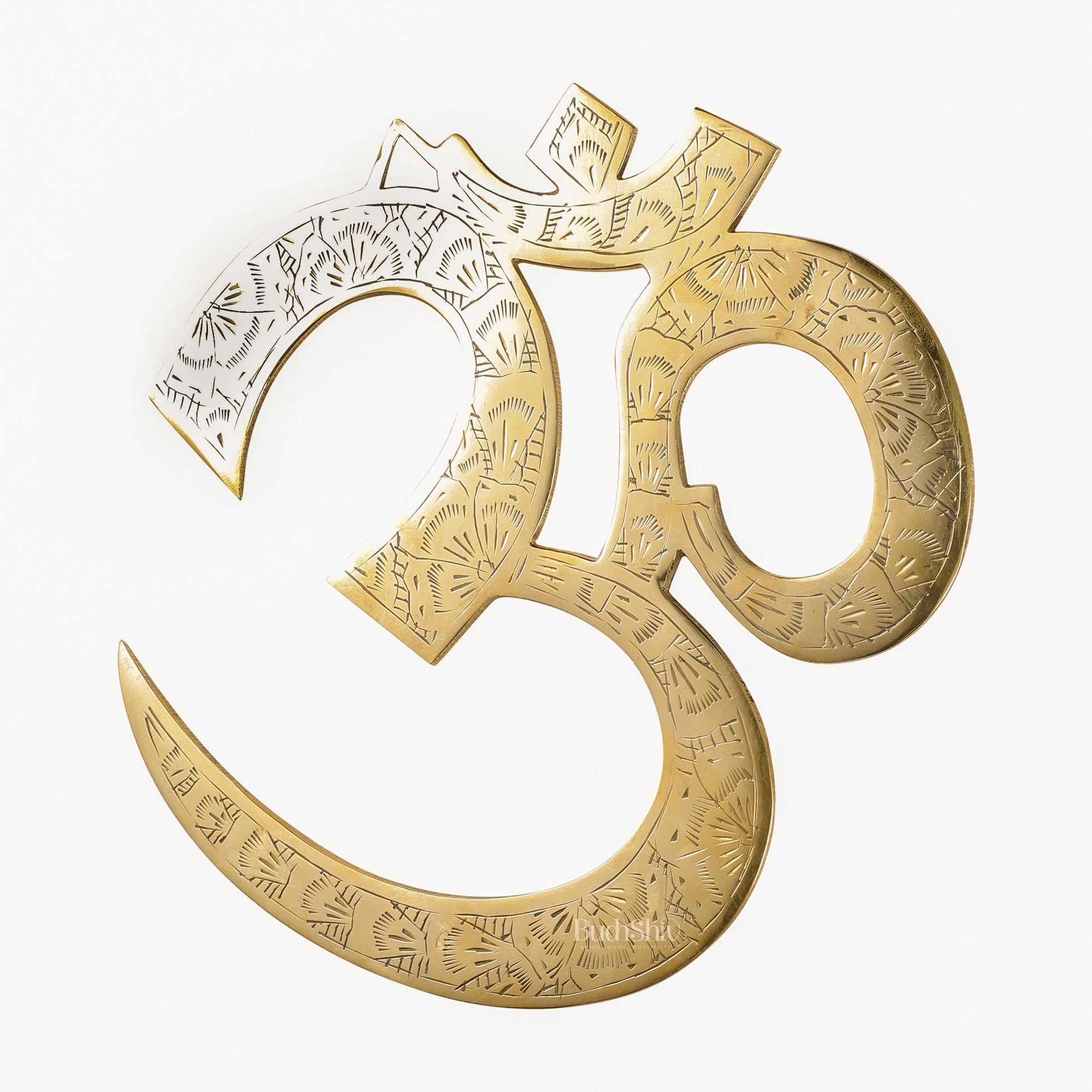Brass Om Wall hanging 10"