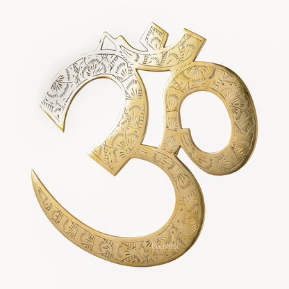 Brass Om Wall hanging 10"