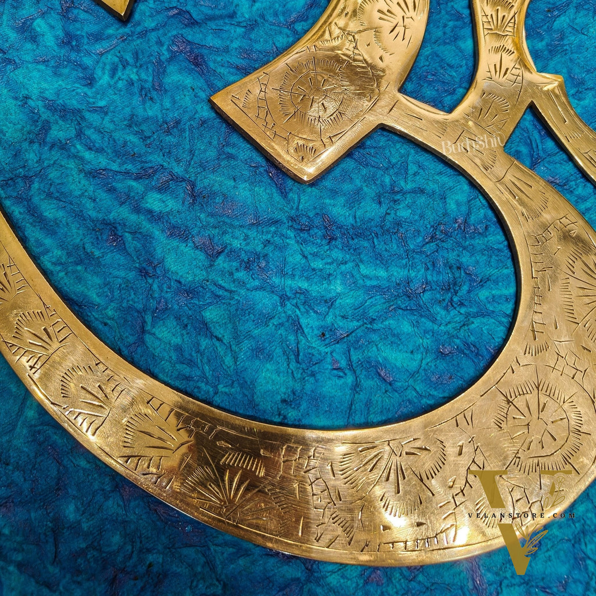 Brass Om Wall hanging 12"