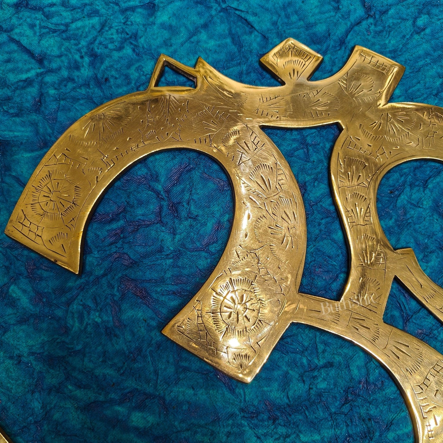 Brass Om Wall hanging 12"