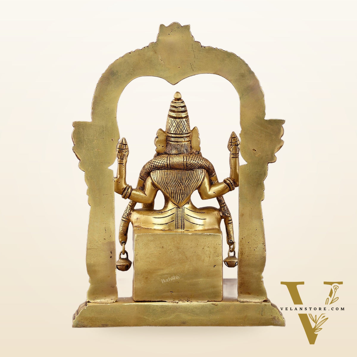 Brass Padmavati Thayar Lakshmi Statue with Thiruvachi Arch - 11 inch