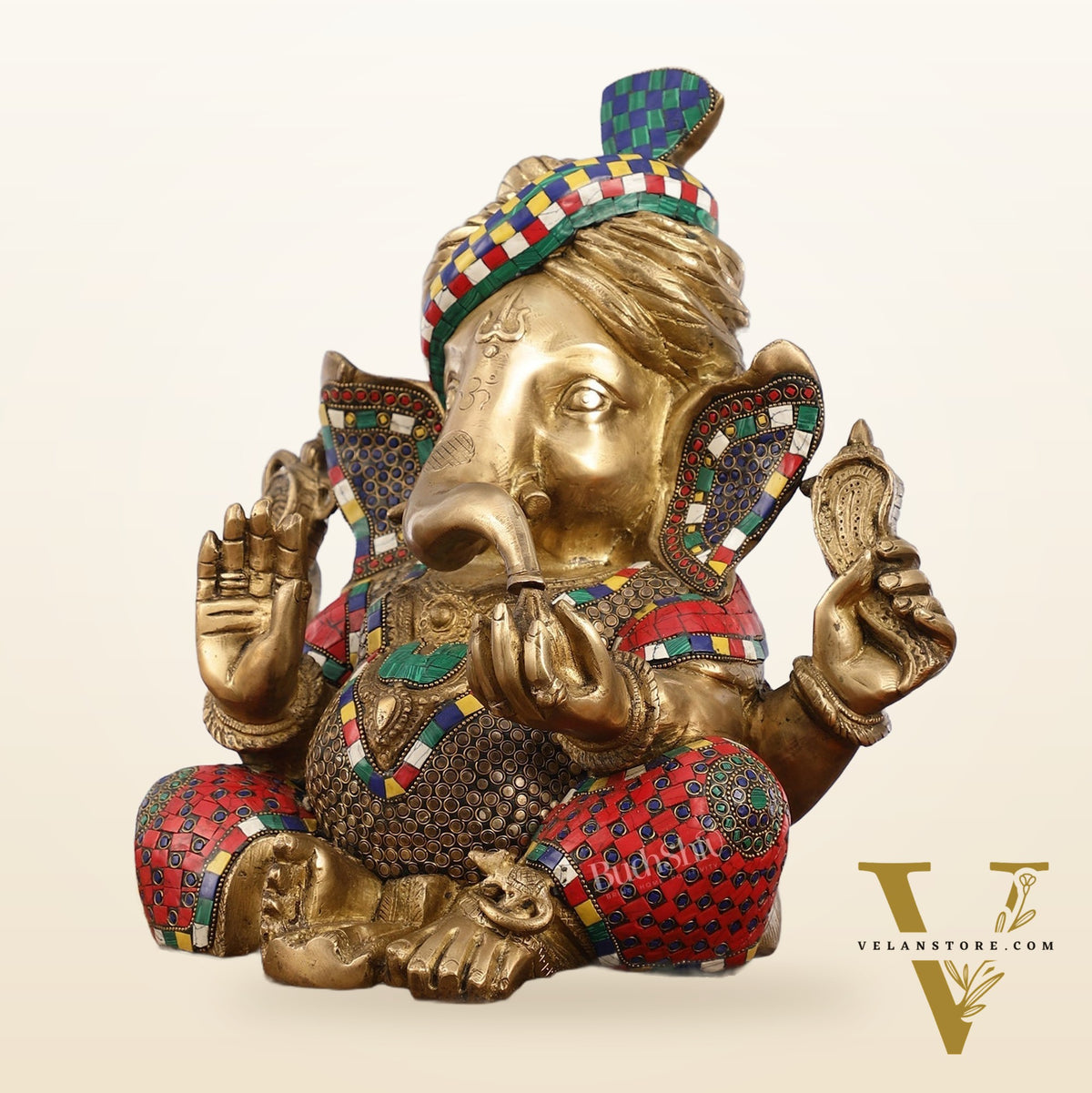 Brass Pagadi Ganesha idol 14"