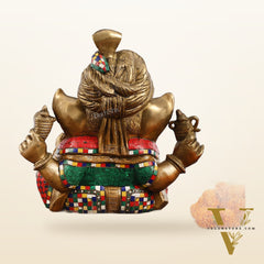 Brass Pagadi Ganesha idol 14"