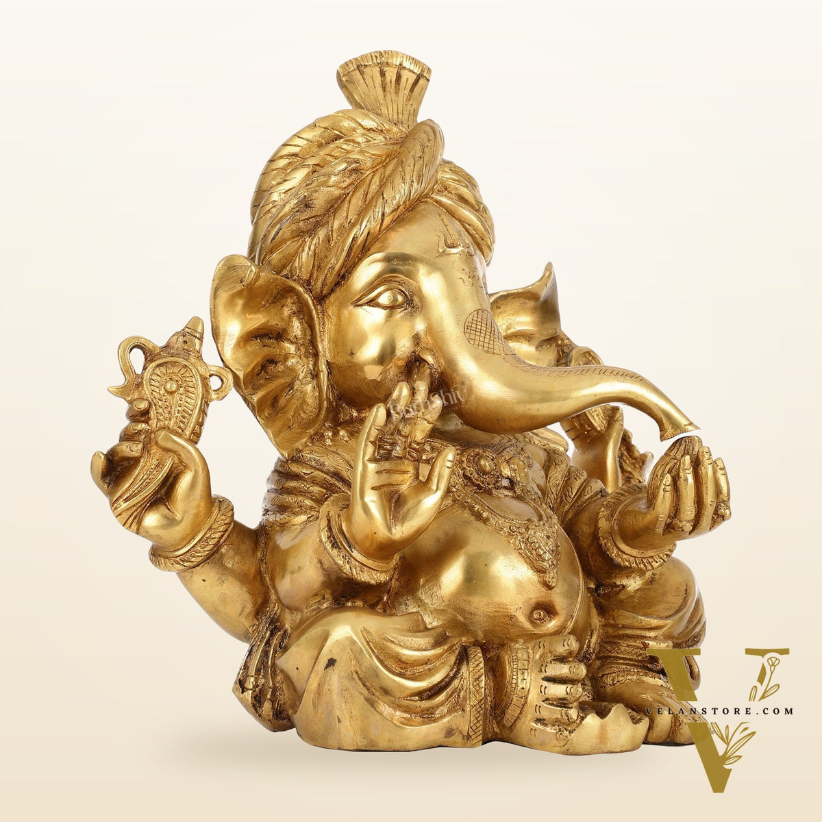 Brass Pagadi Ganesha idol 14"