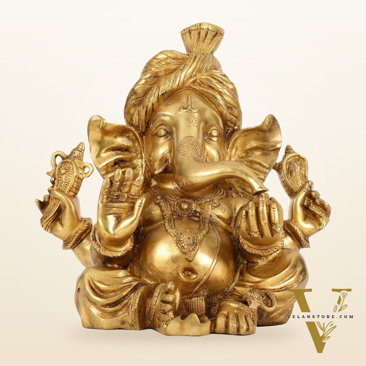 Brass Pagadi Ganesha idol 14"