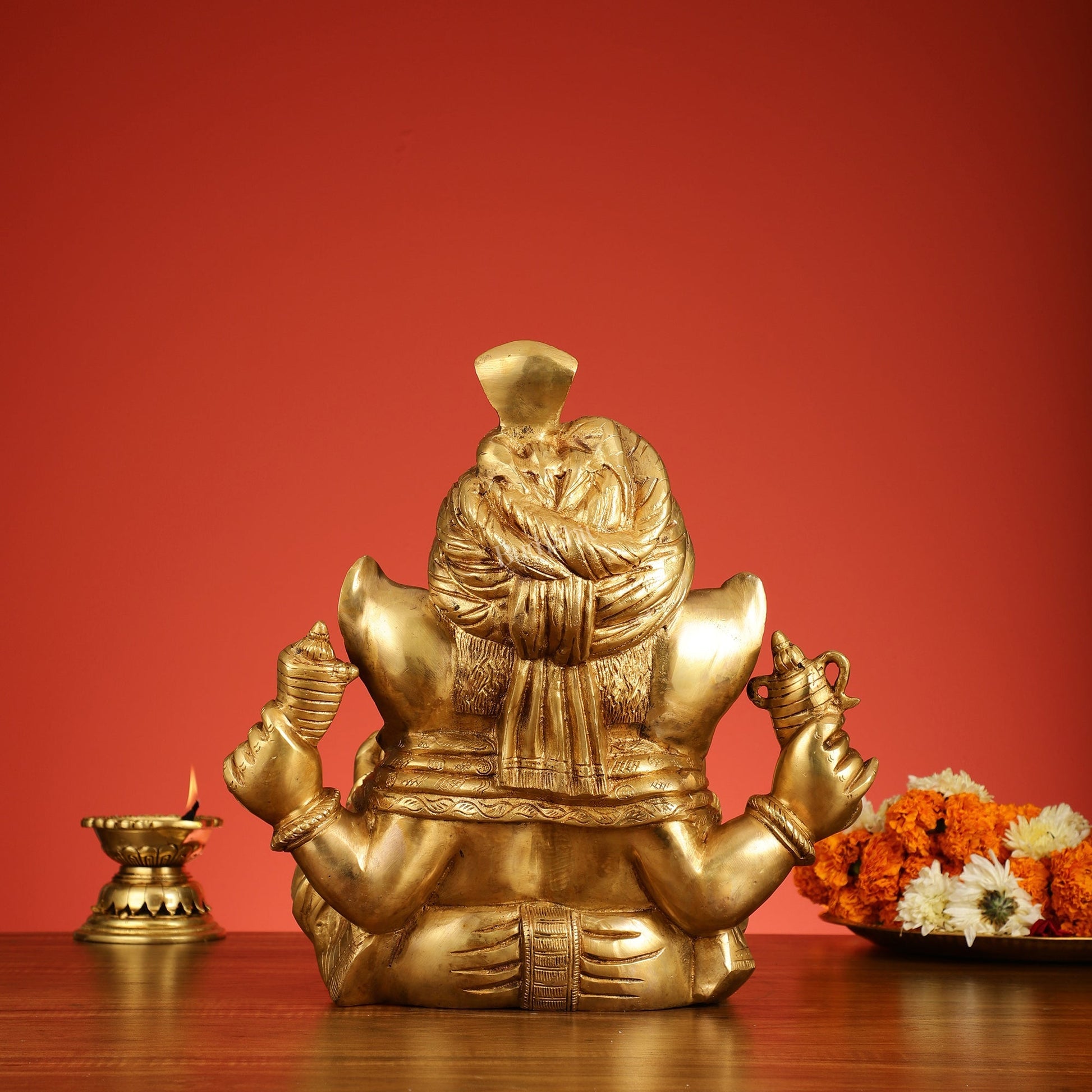 Brass Pagadi Ganesha idol 14"