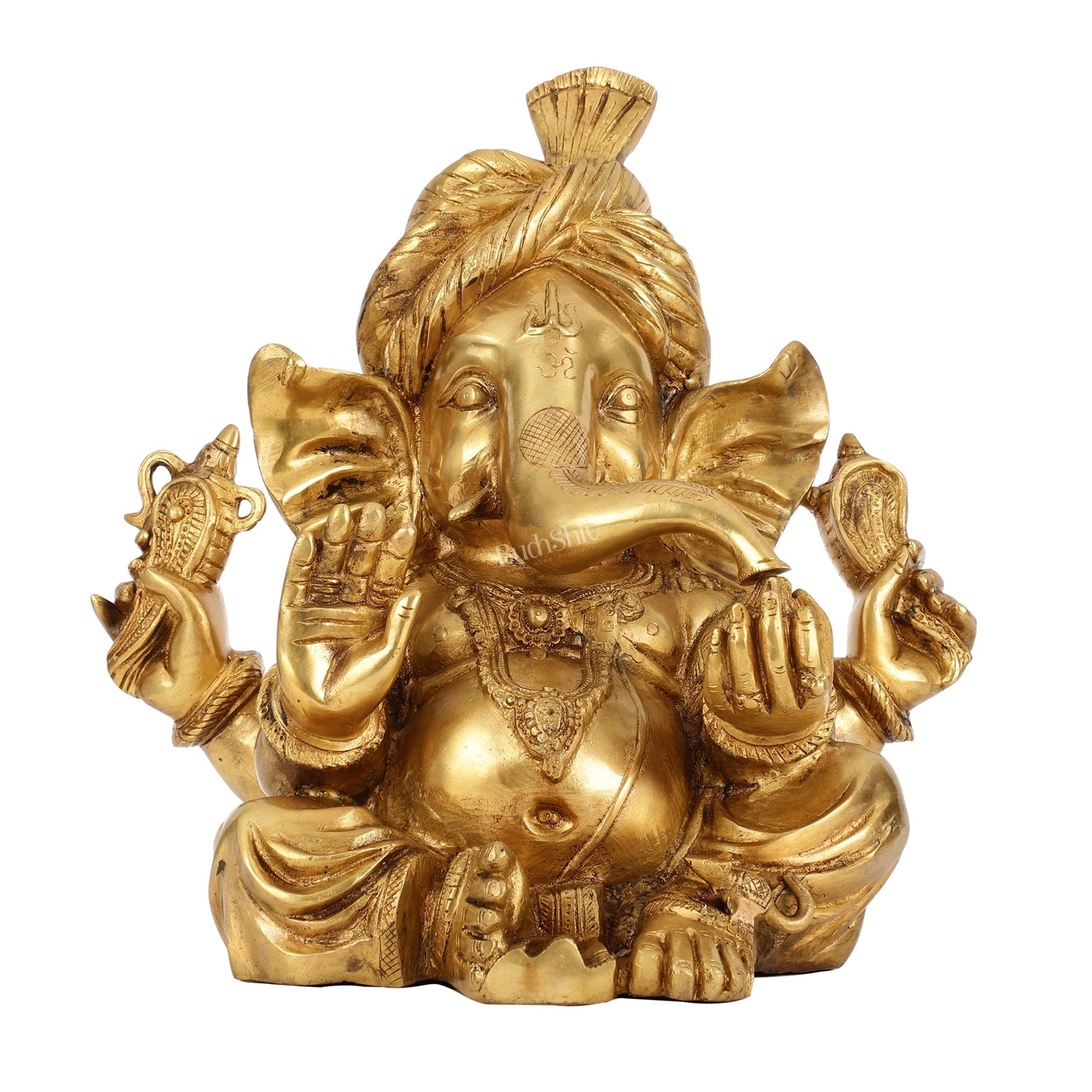 Brass Pagadi Ganesha idol 14"