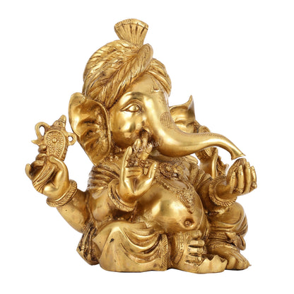 Brass Pagadi Ganesha idol 14"