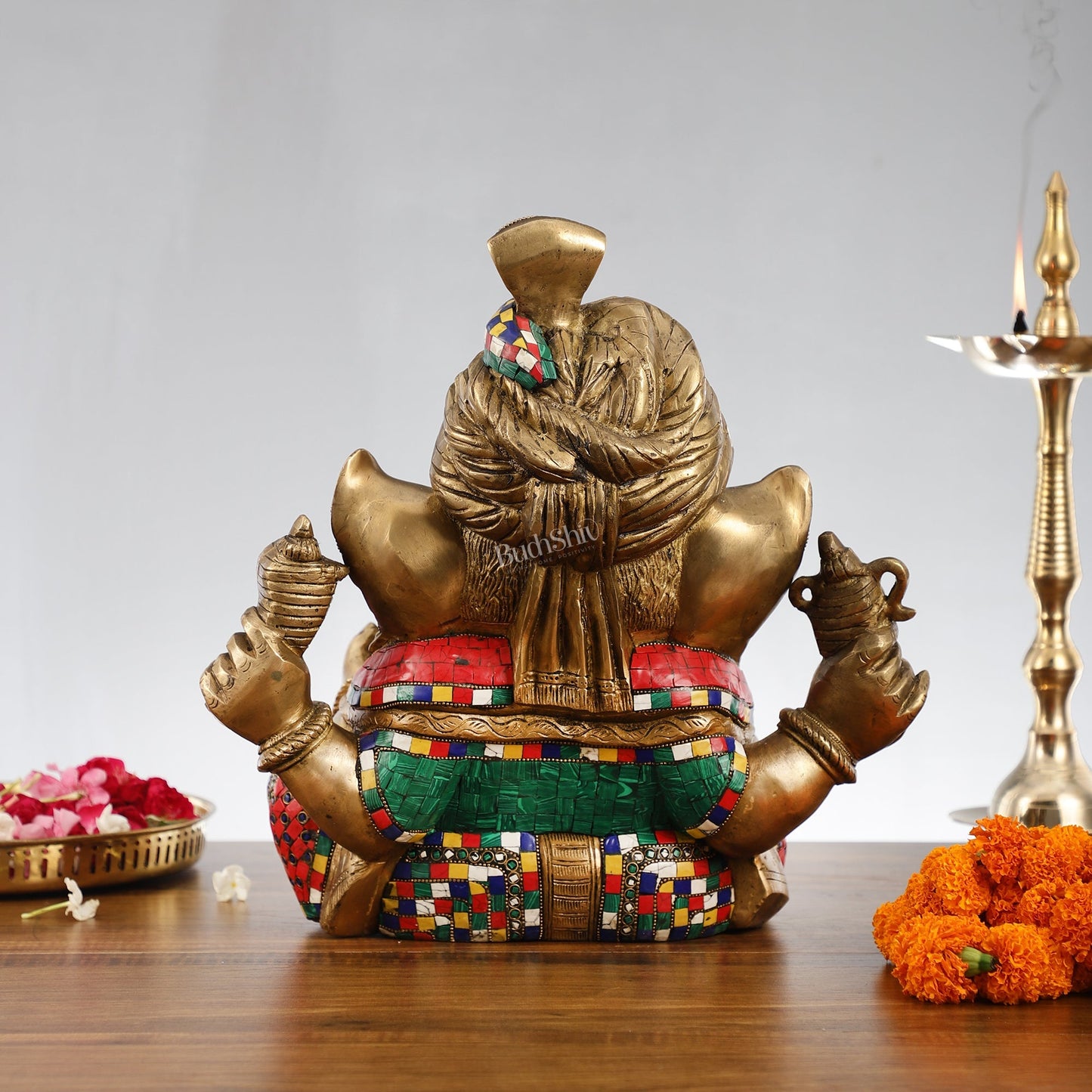 Brass Pagadi Ganesha idol 14"