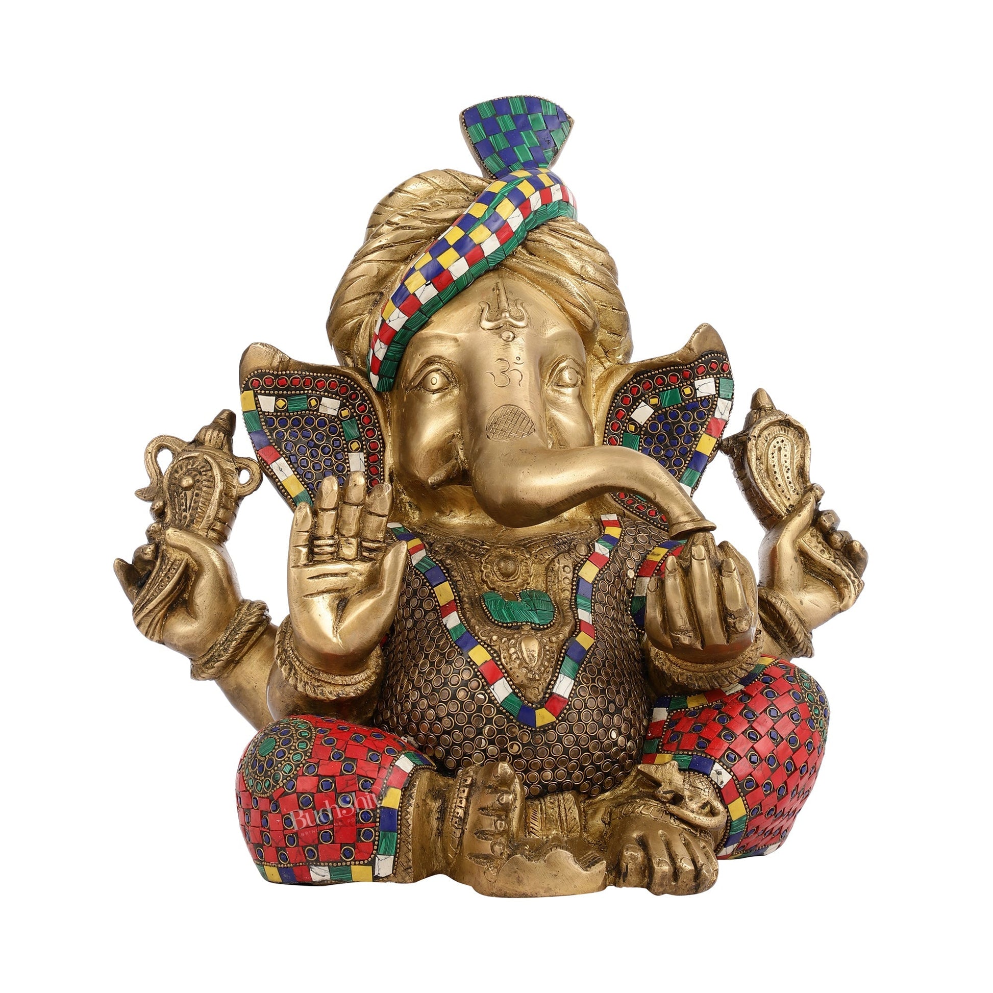 Brass Pagadi Ganesha idol 14"
