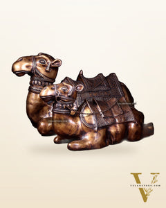 Brass Pair of large Sitting Camel Statues 36" Vastu approved