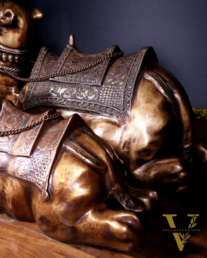 Brass Pair of large Sitting Camel Statues 36" Vastu approved