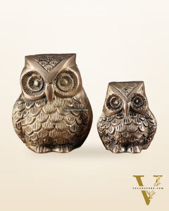 Brass Pair of Owl Showpieces – Vastu and Feng Shui Recommended Décor