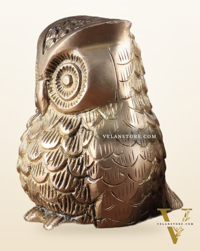 Brass Pair of Owl Showpieces – Vastu and Feng Shui Recommended Décor