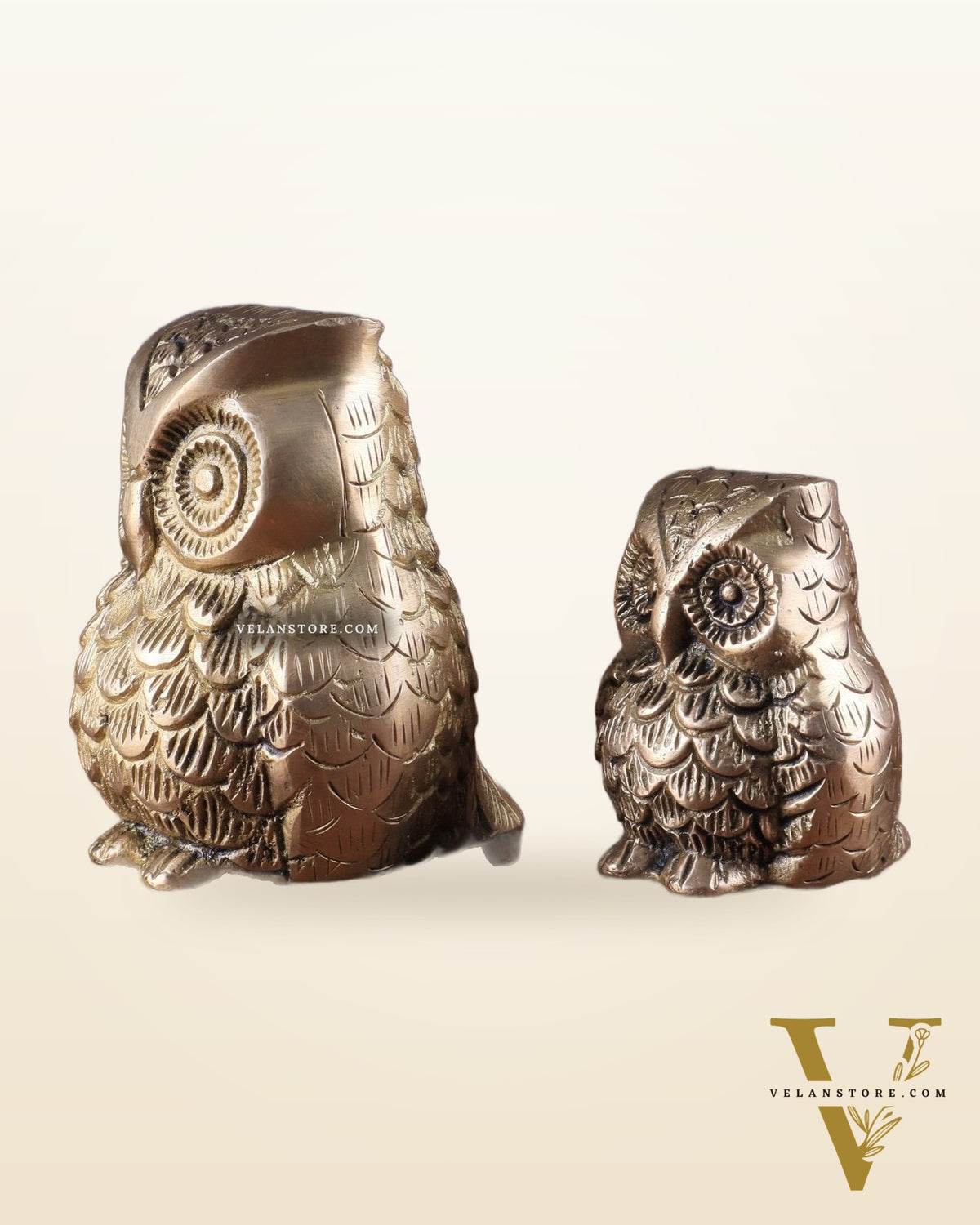 Brass Pair of Owl Showpieces – Vastu and Feng Shui Recommended Décor