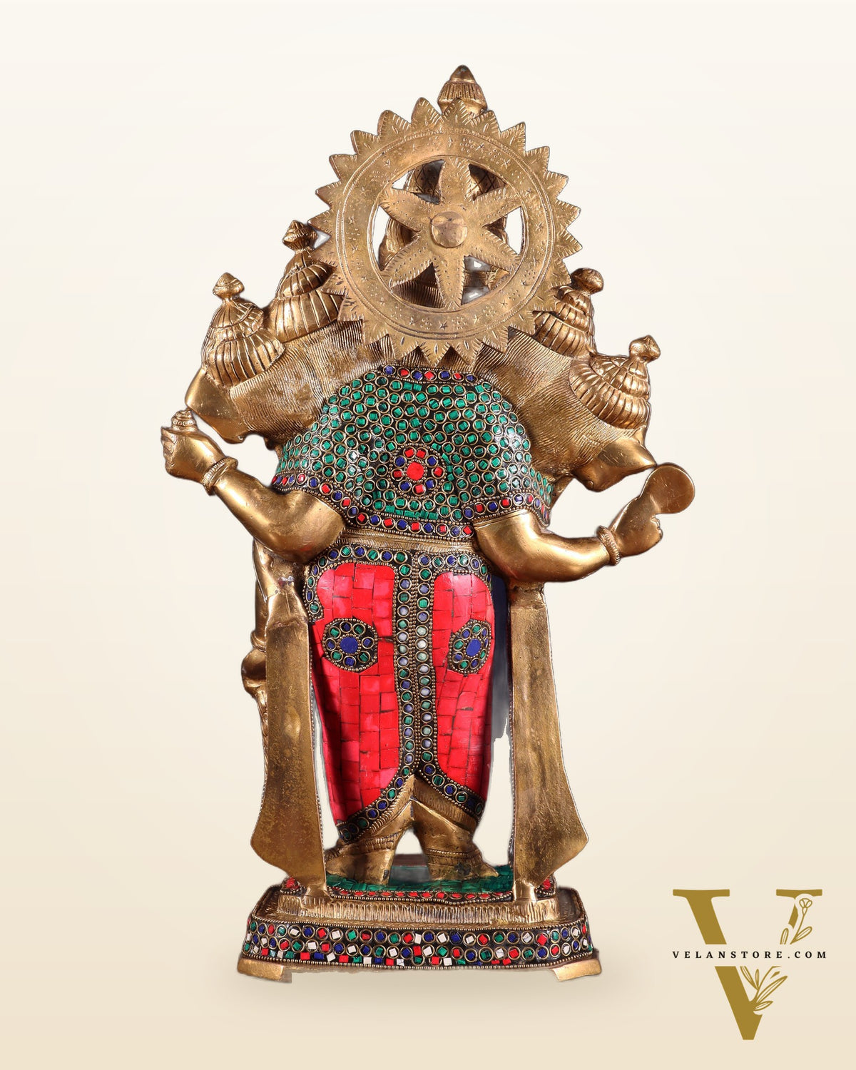 Brass Panchmukhi Ganesha Statue five faced Ganesha  - 20 Inch