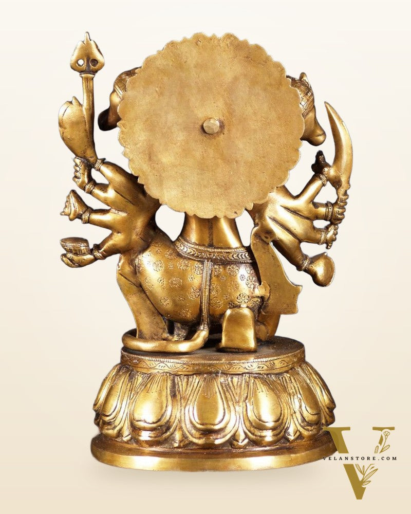 Brass Panchmukhi Hanuman 13" butter gold