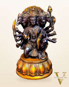 Brass Panchmukhi Hanuman 13"