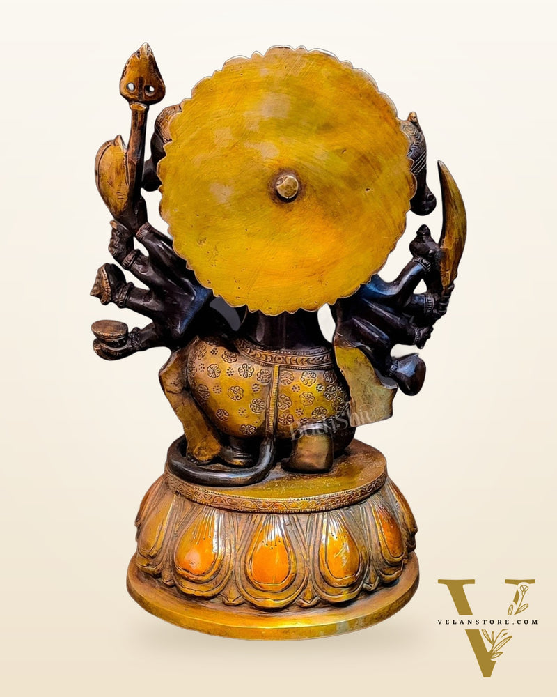 Brass Panchmukhi Hanuman 13"