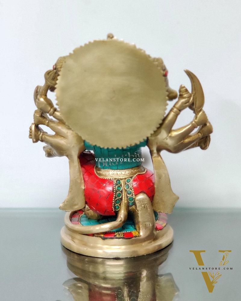 Brass Panchmukhi Hanuman 8.5"