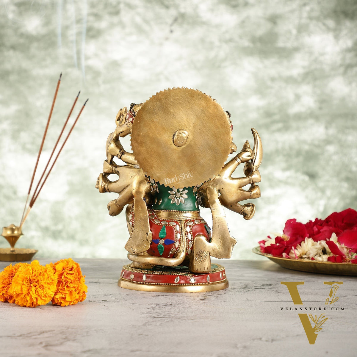 Brass Panchmukhi Hanuman 8.5"