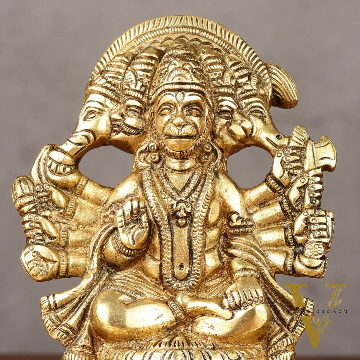Brass Panchmukhi Hanuman Idol | 5"