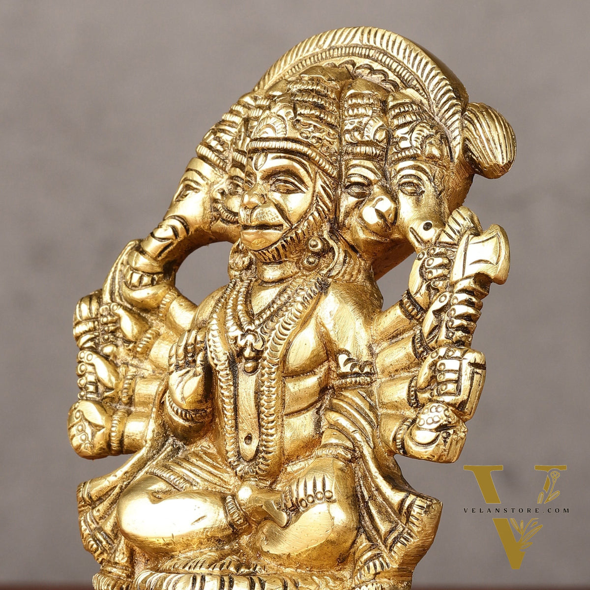 Brass Panchmukhi Hanuman Idol | 5"