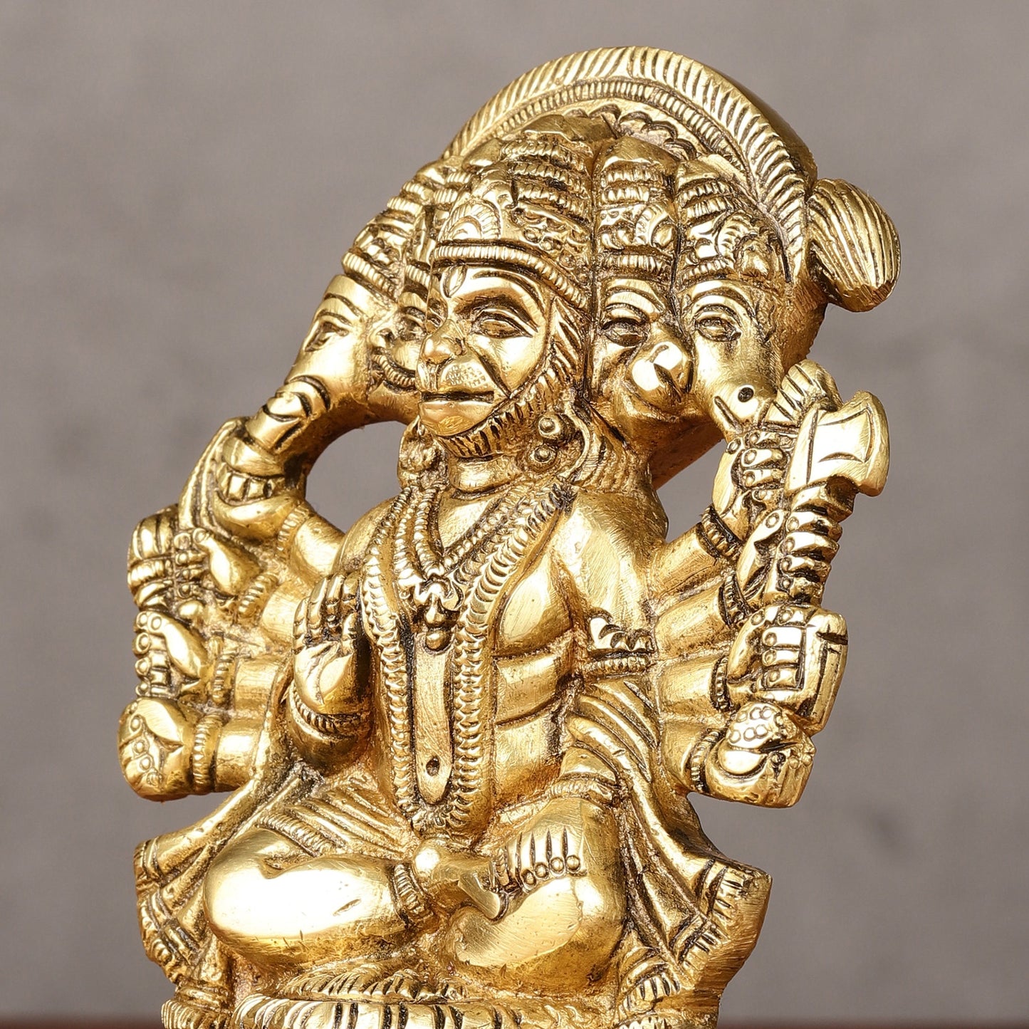 Brass Panchmukhi Hanuman Idol | 5"