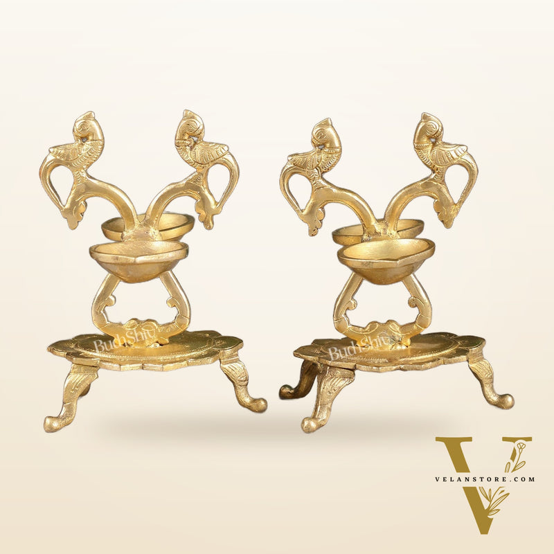 Brass parrot Lamps - 7.5in