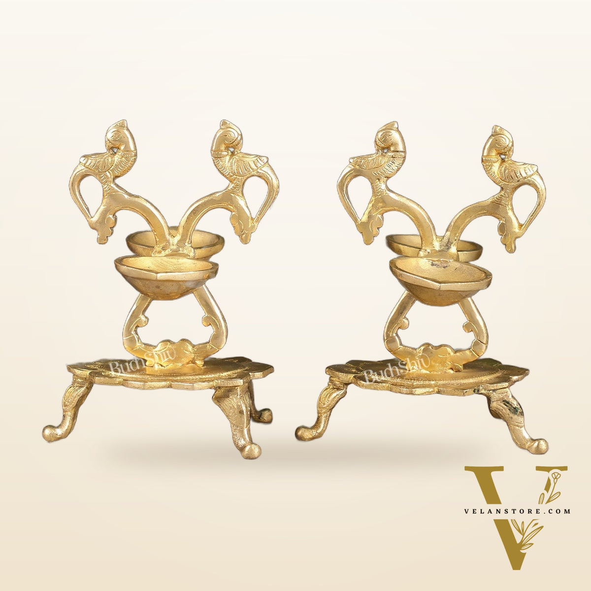 Brass parrot Lamps - 7.5in